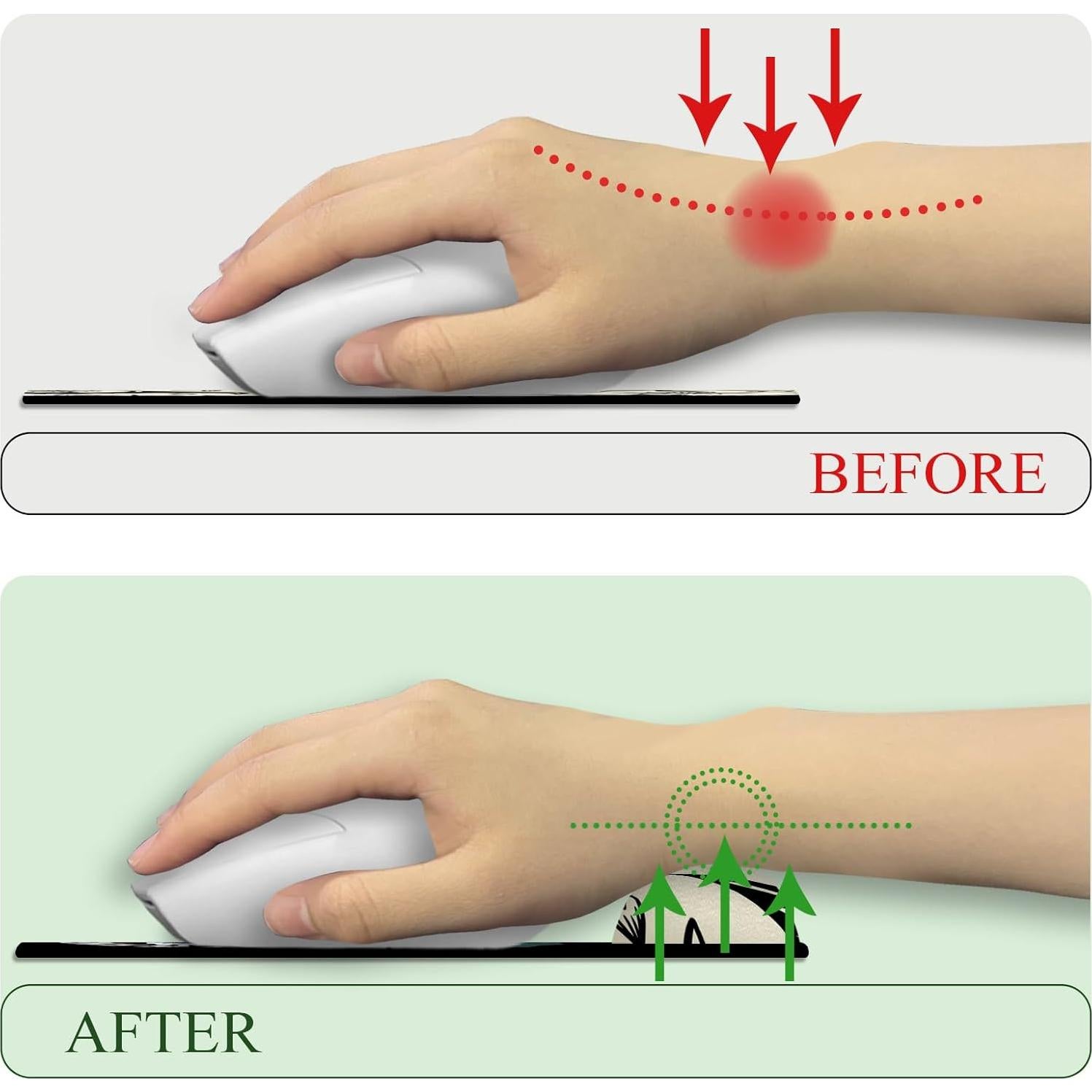 Alfombrilla de Ratón Ergonómica LIMKRIAN Murciélago Gótico