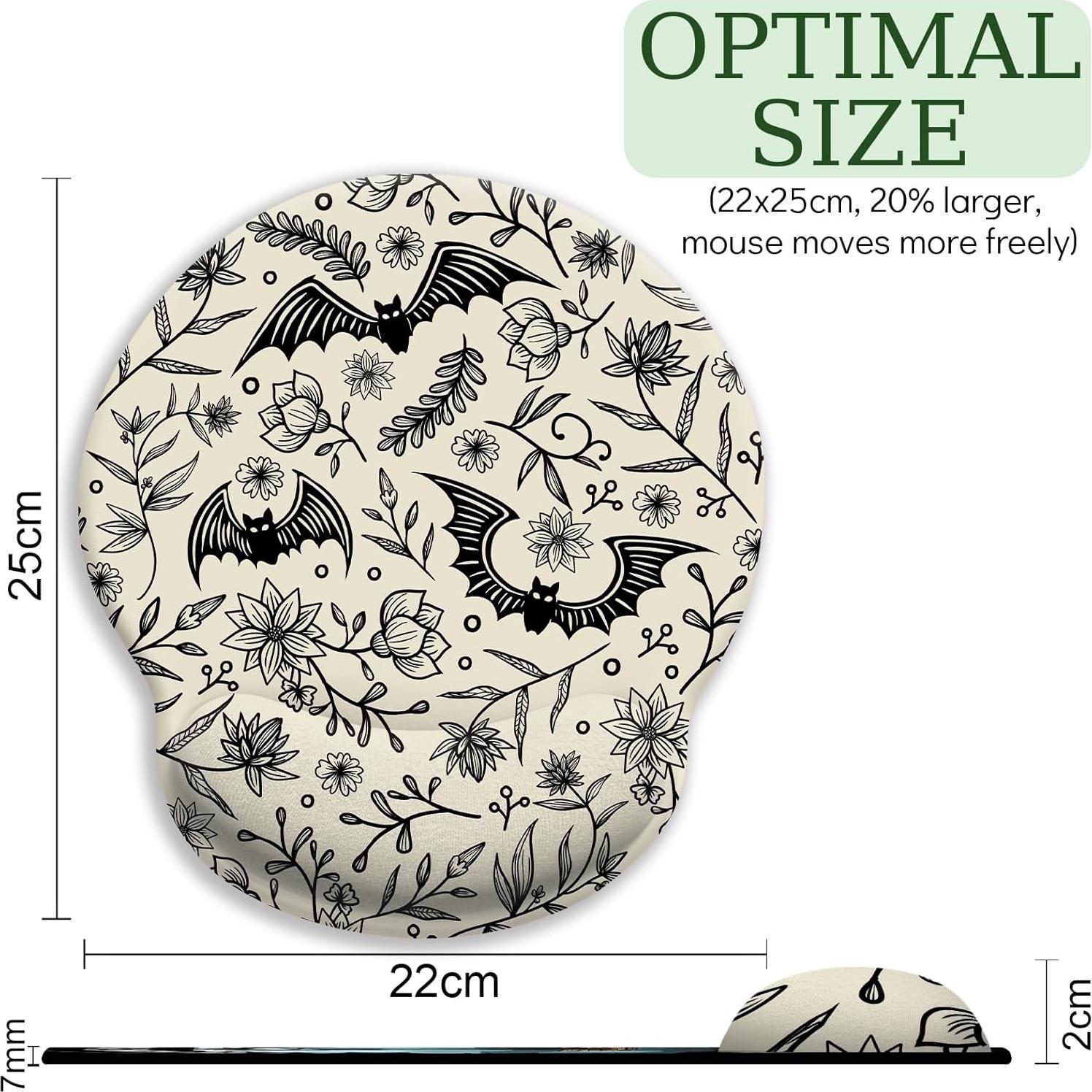 Alfombrilla de Ratón Ergonómica LIMKRIAN Murciélago Gótico