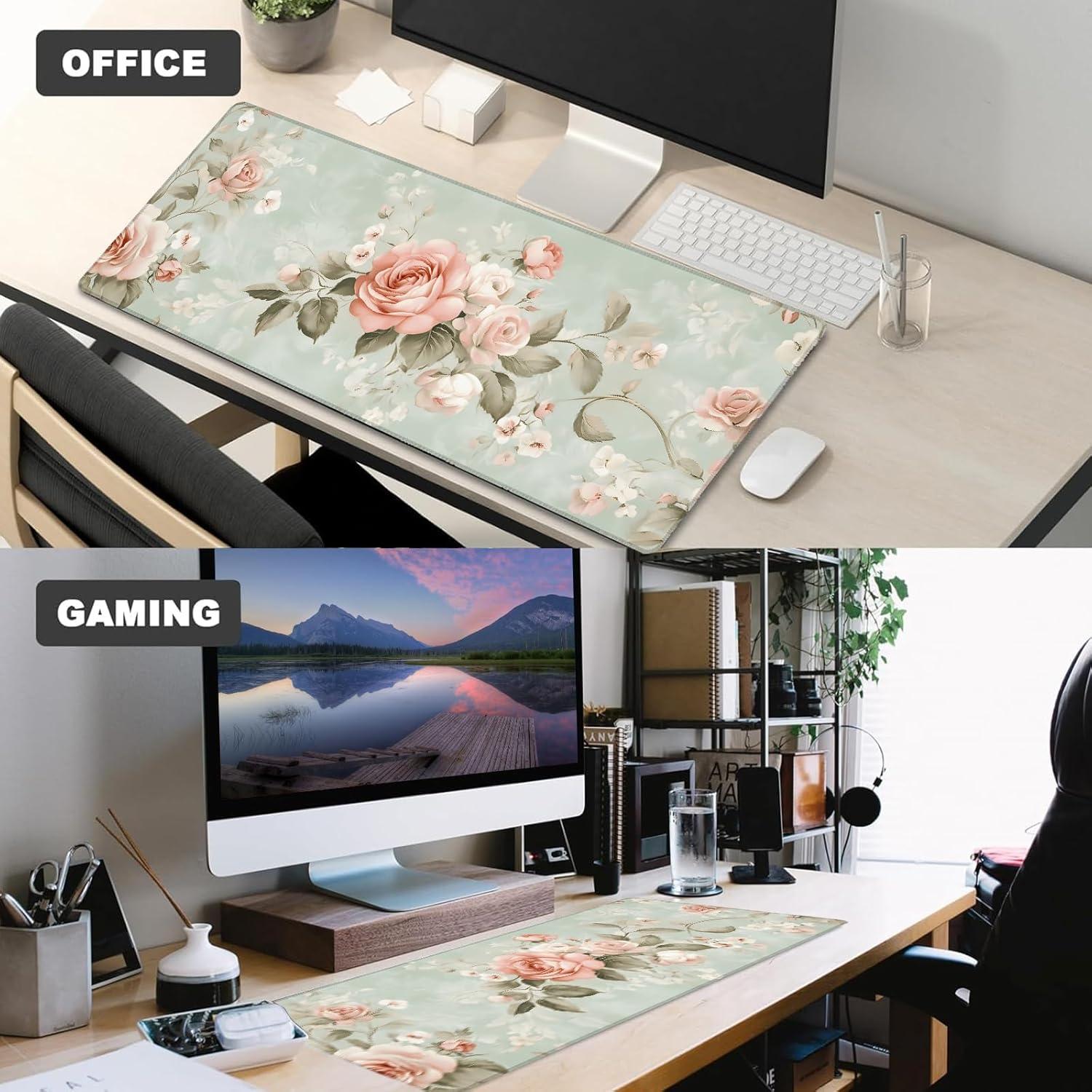 Alfombrilla de Ratón Antideslizante AINORI Rosa 30.48x80.01cm