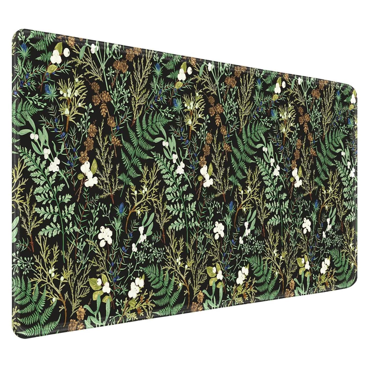 Alfombrilla de escritorio XXL HUOCAIREN botánica vintage 900x400mm