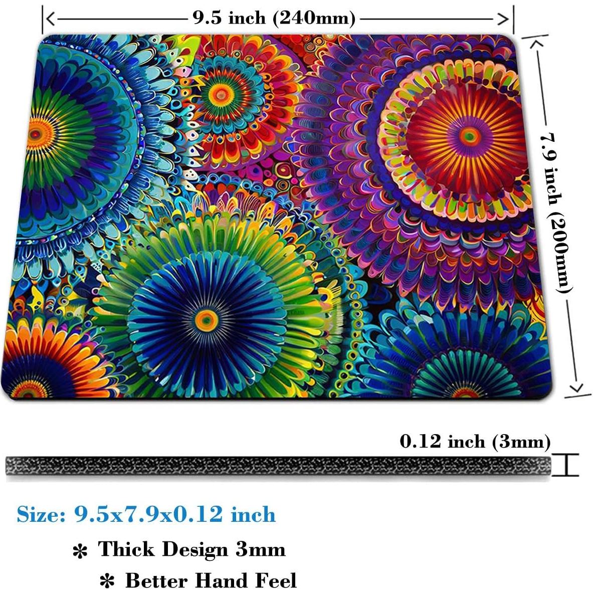 Alfombrilla de Ratón Wknoon Mandala Floral 24x20cm Antideslizante