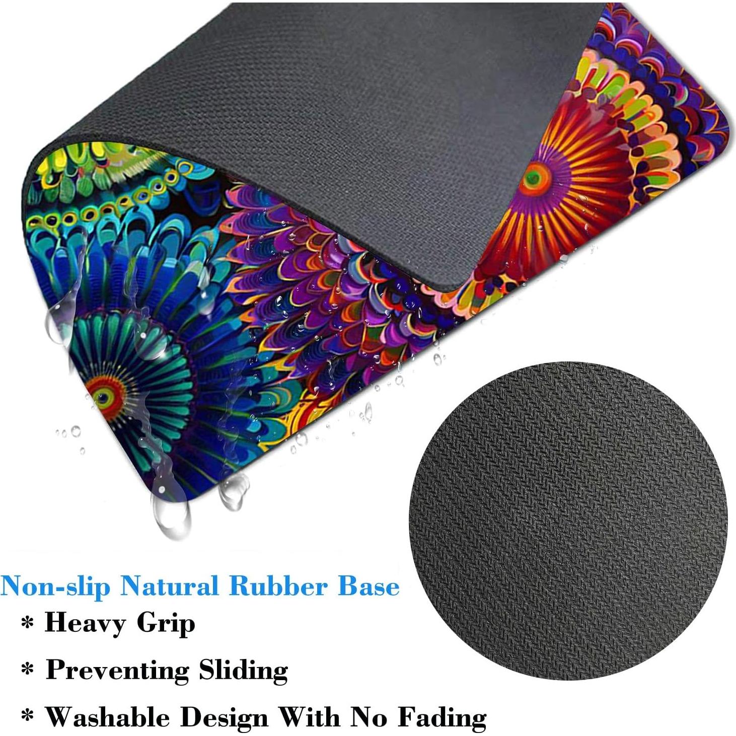 Alfombrilla de Ratón Wknoon Mandala Floral 24x20cm Antideslizante