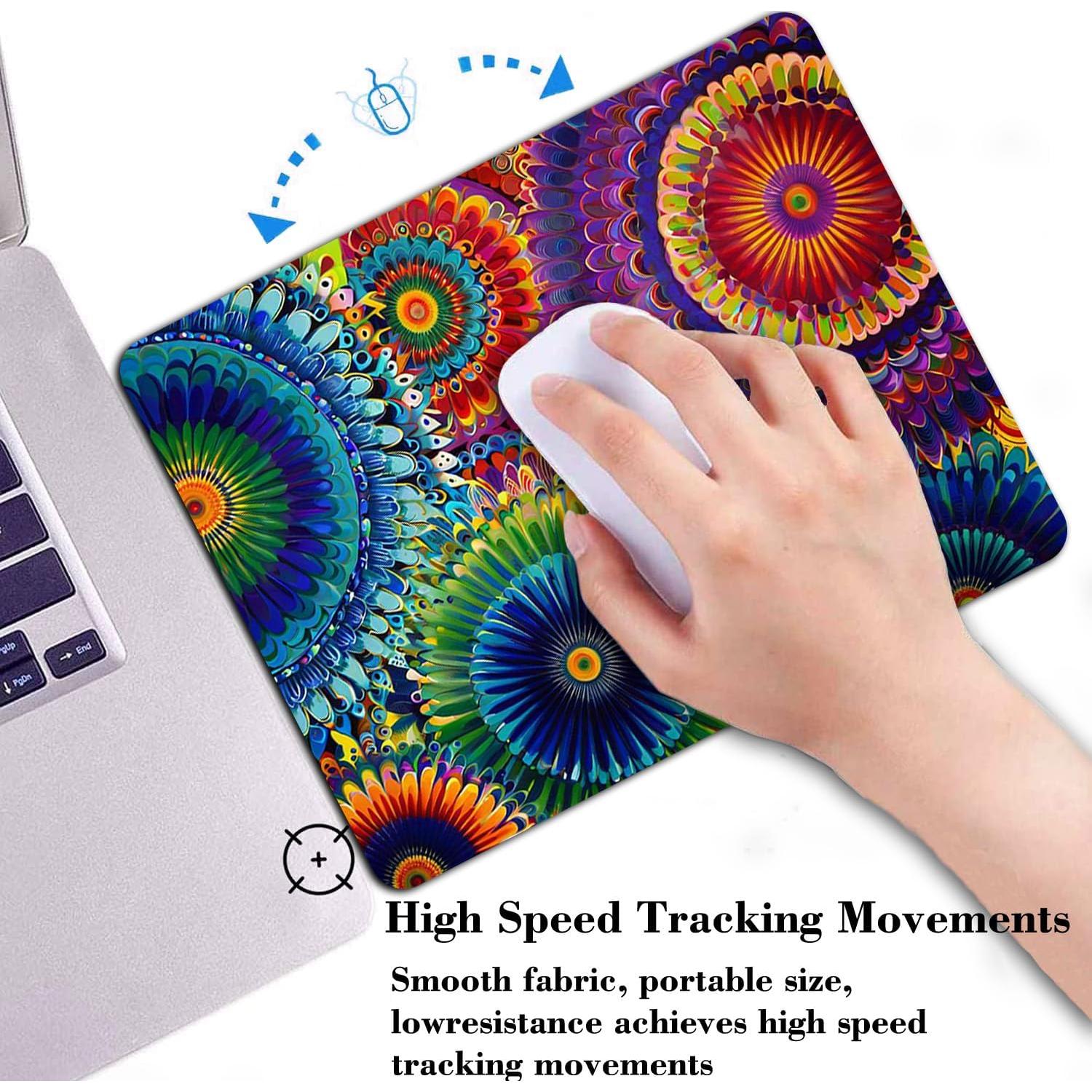 Alfombrilla de Ratón Wknoon Mandala Floral 24x20cm Antideslizante