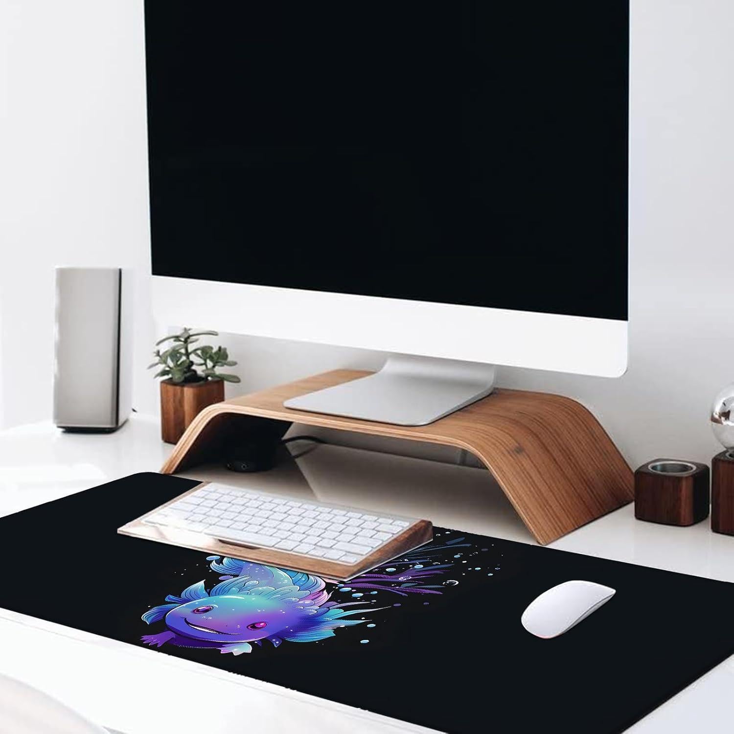 Alfombrilla de Ratón Grande VODRM Axolotl Antideslizante 80x30cm