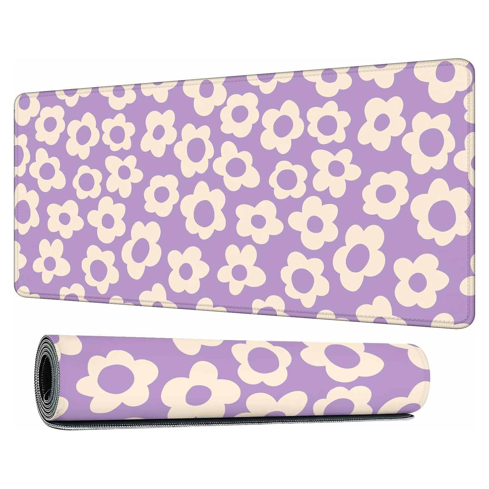 Alfombrilla de Escritorio Y YIHANGBEST Floral 900x400mm Antideslizante