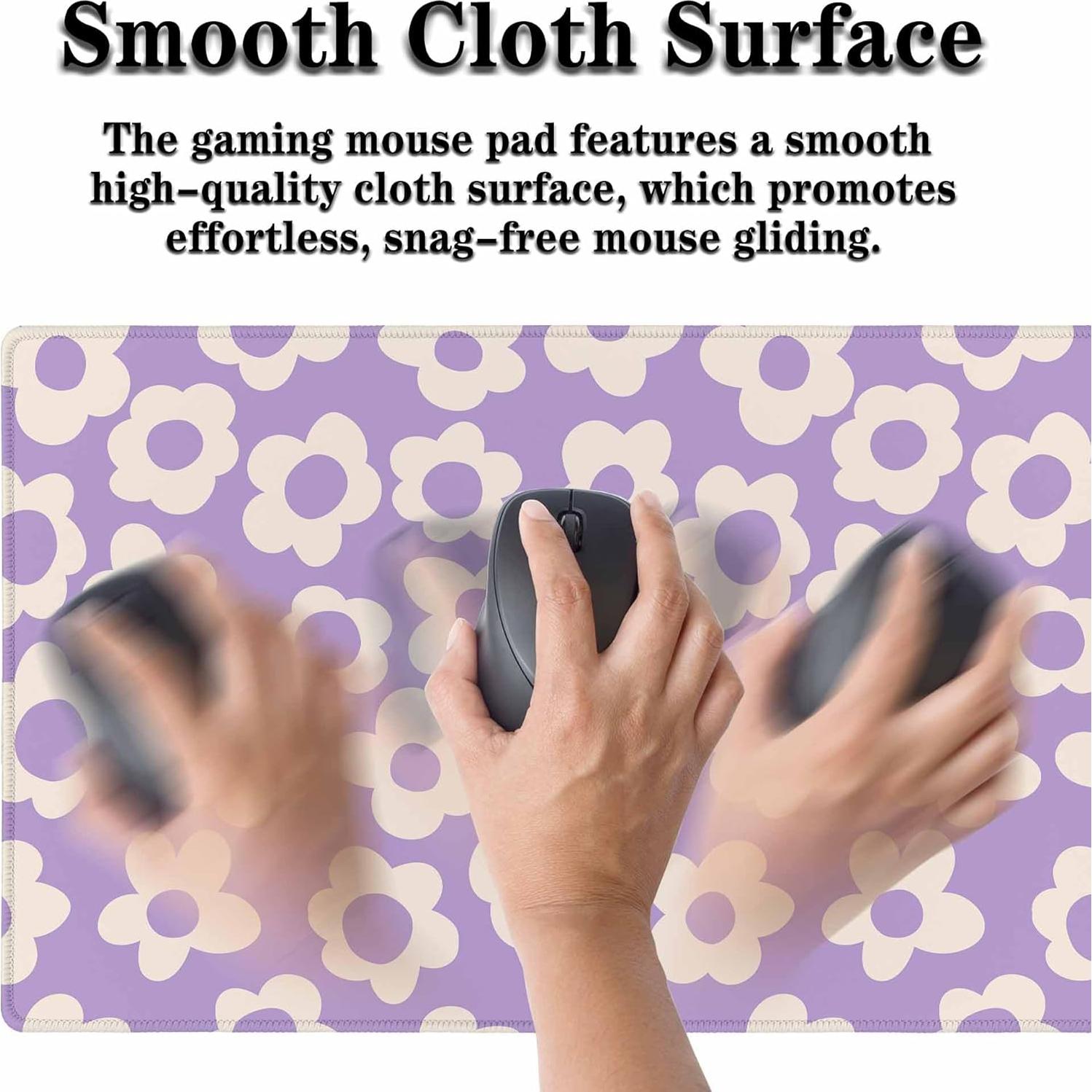 Alfombrilla de Escritorio Y YIHANGBEST Floral 900x400mm Antideslizante