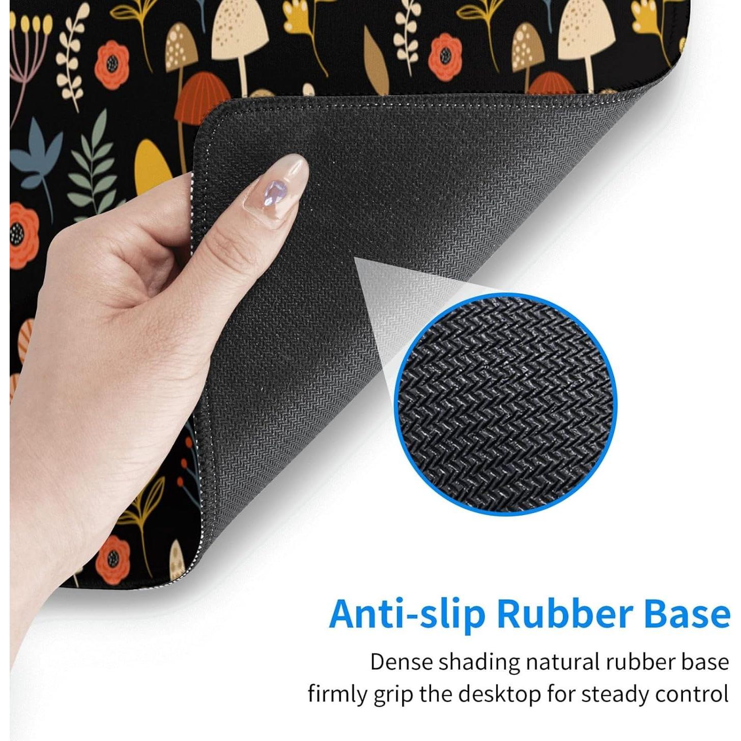 Alfombrilla de Ratón Grande Brecoy Floral 80x30 cm Antideslizante