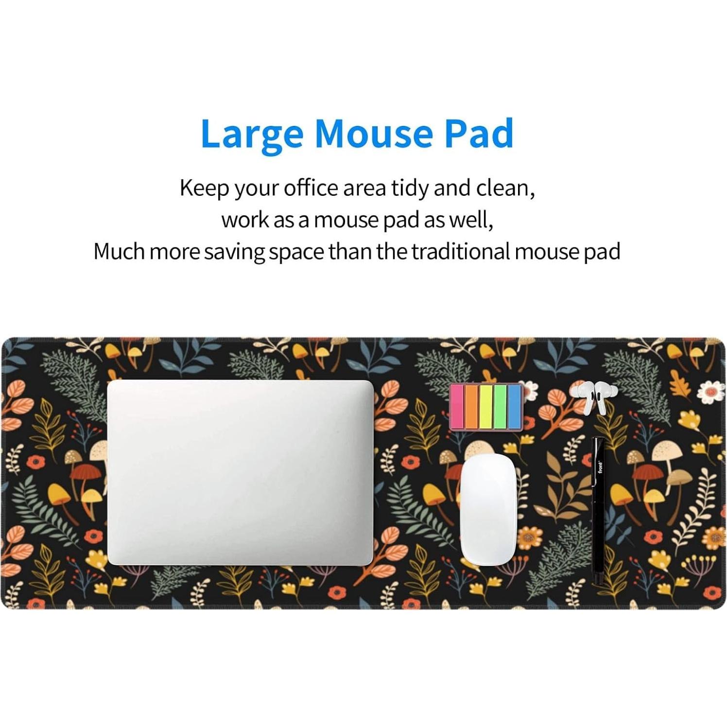 Alfombrilla de Ratón Grande Brecoy Floral 80x30 cm Antideslizante