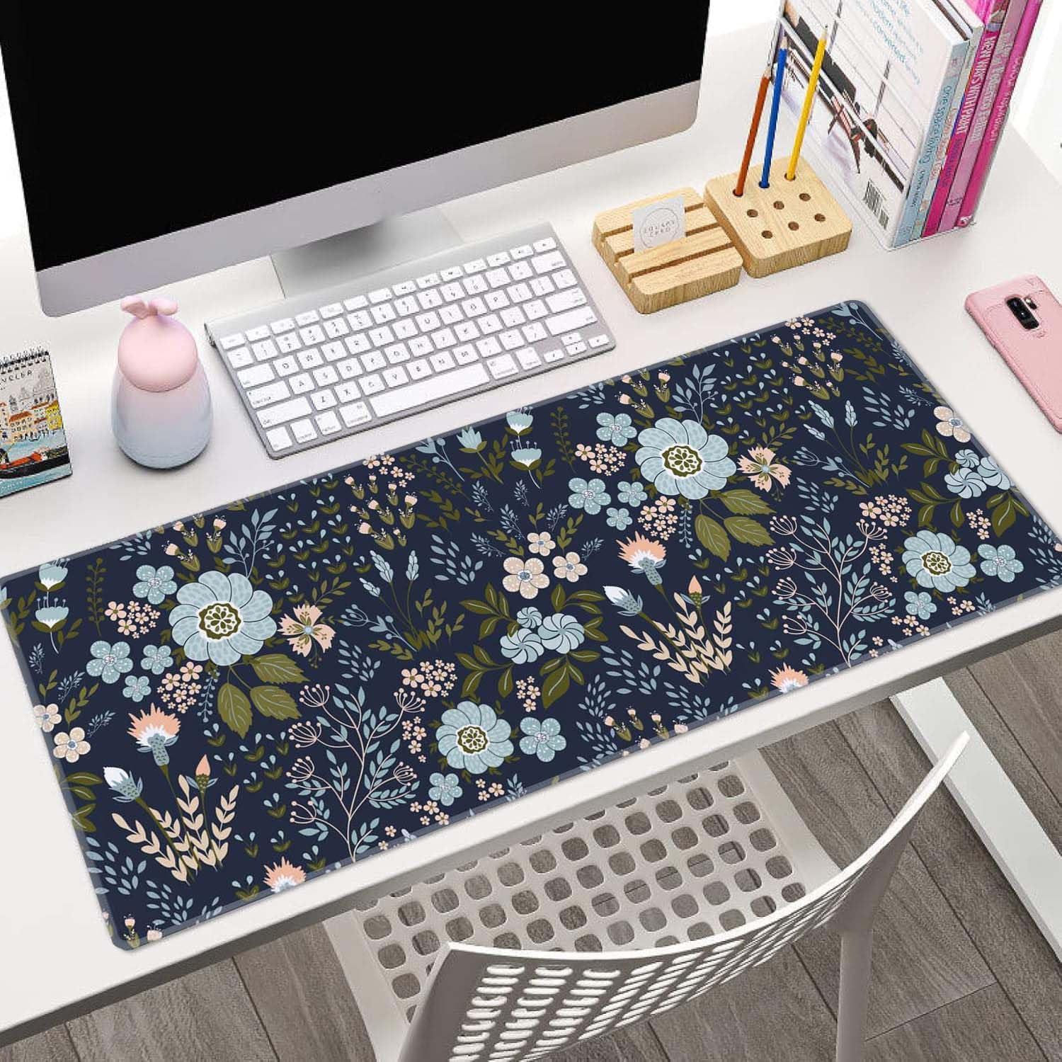 Alfombrilla de Escritorio Wasica Floral XL 800mm x 300mm Antideslizante