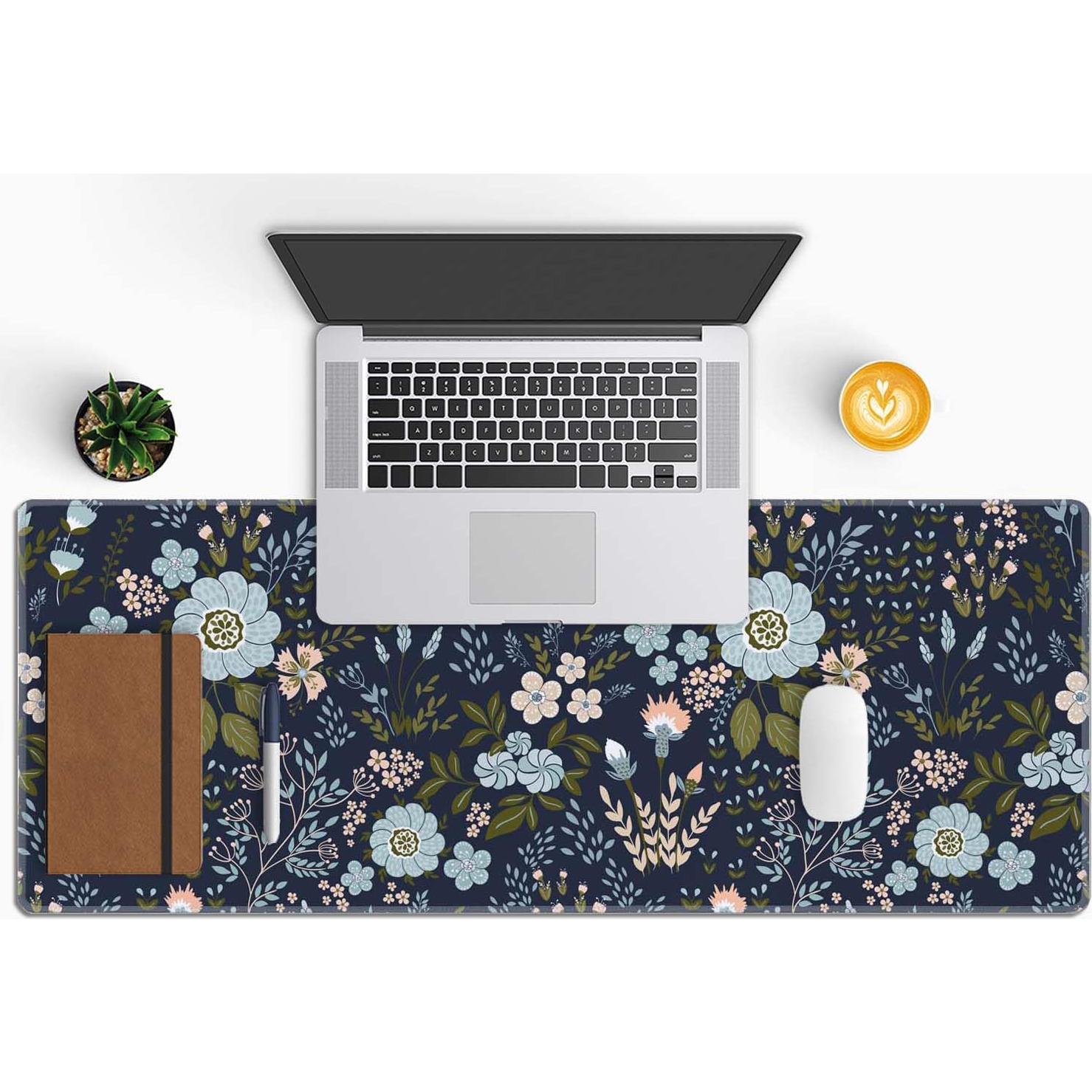 Alfombrilla de Escritorio Wasica Floral XL 800mm x 300mm Antideslizante