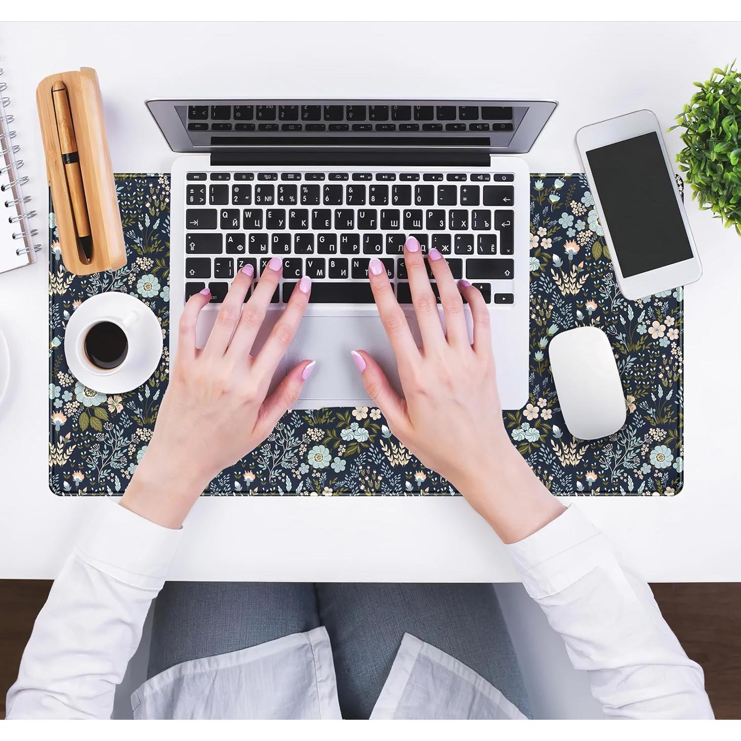 Alfombrilla de Escritorio Grande Mechanical Cattle 80x40 cm Floral