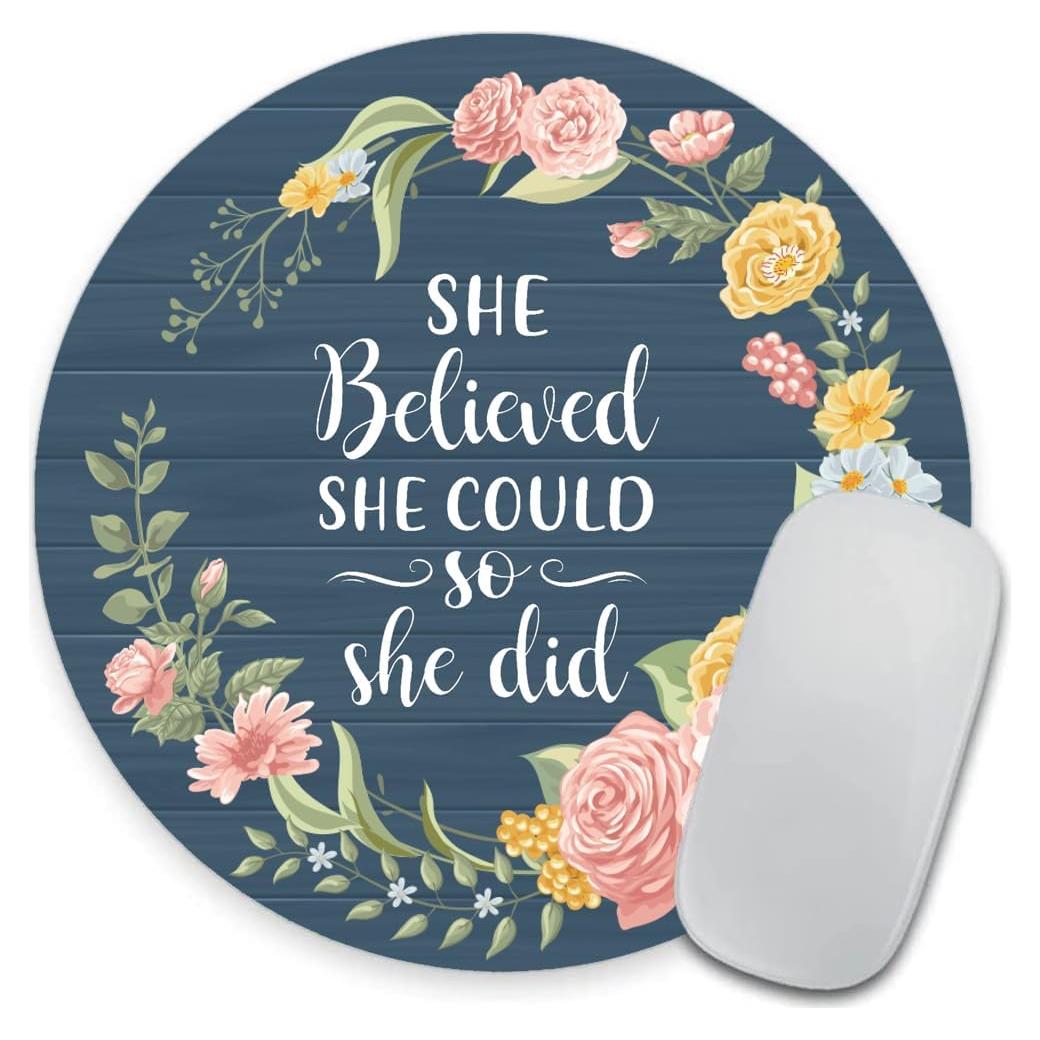 Alfombrilla de Ratón FNGHK Floral Vintage 22x22cm Antideslizante