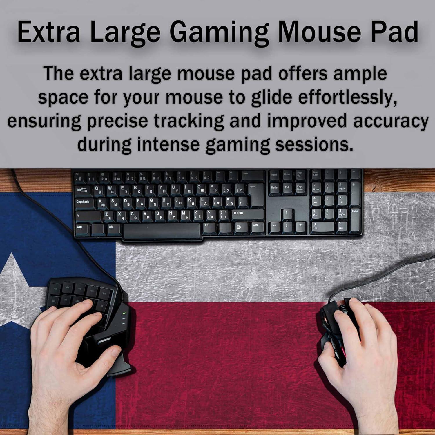 Alfombrilla de Ratón Y YIHANGBEST Bandera Texas 90x40 cm