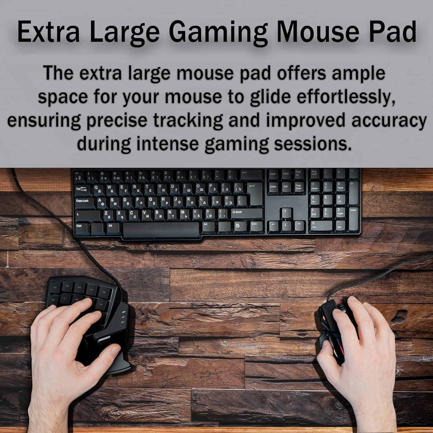 Alfombrilla de Ratón XXL Samgula Madera Oscura 90x40cm Antideslizante