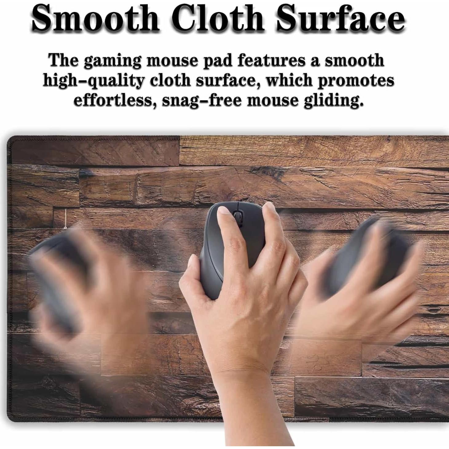 Alfombrilla de Ratón XXL Samgula Madera Oscura 90x40cm Antideslizante