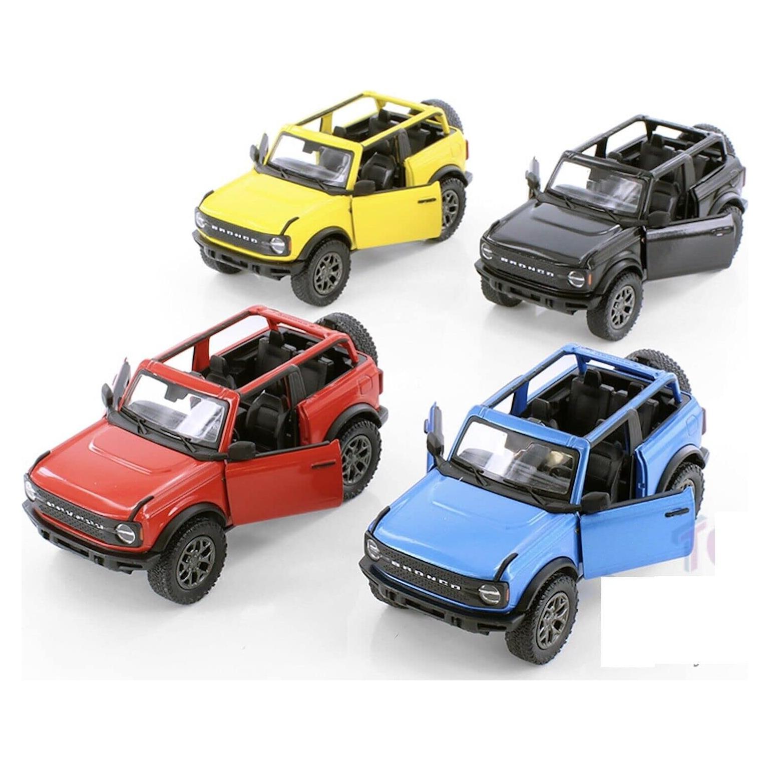 Juego de 4 Autos Kinsmart Ford Bronco 2022 12.7 cm