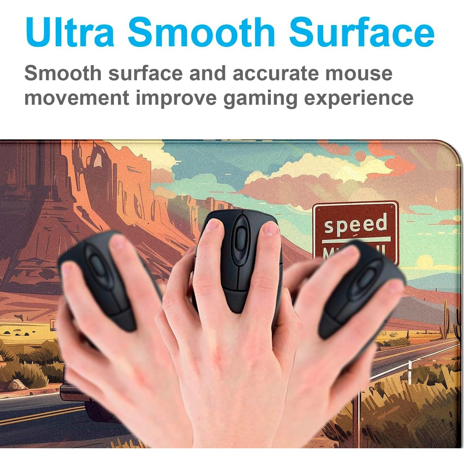 Alfombrilla de Ratón LQFIWSS Camino de Pradera 90x40cm Antideslizante