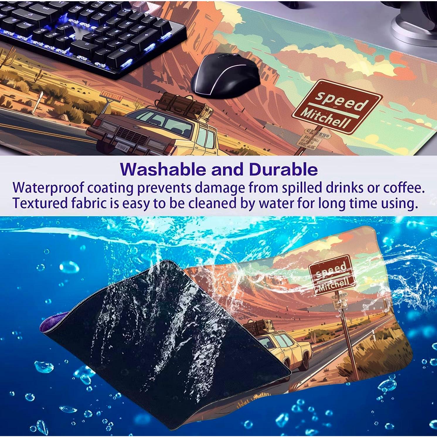 Alfombrilla de Ratón LQFIWSS Camino de Pradera 90x40cm Antideslizante