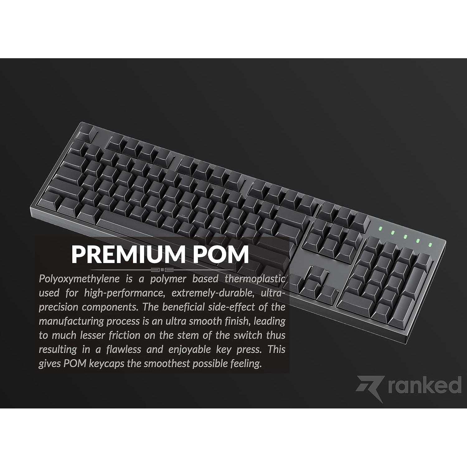 Teclas POM Jelly Premium Ranked - 169 Teclas Tinta Negra