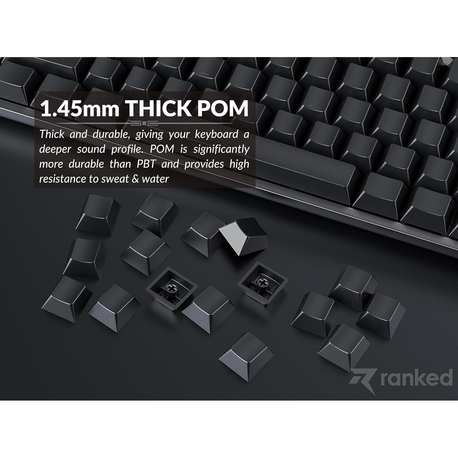 Teclas POM Jelly Premium Ranked - 169 Teclas Tinta Negra