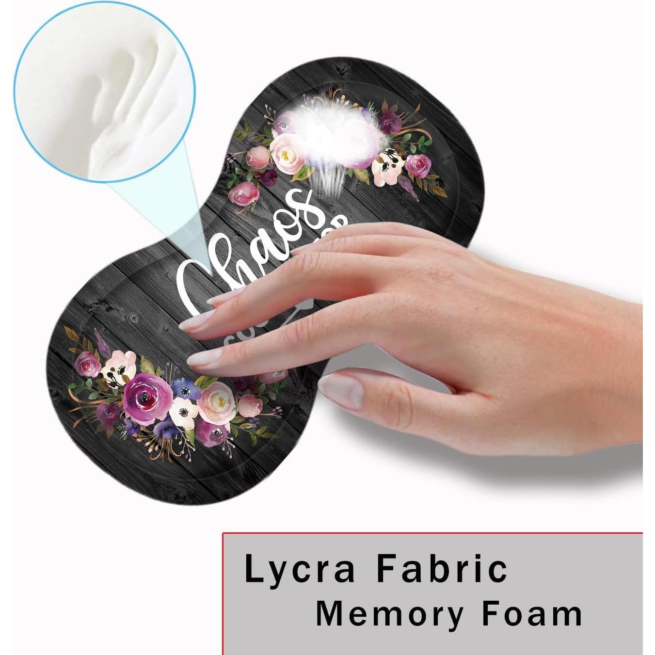 Set 3 en 1 Alfombrilla de Ratón Ergonómica CICPLKSE Floral