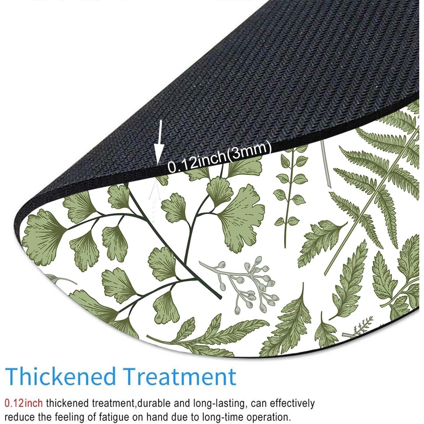 Alfombrilla de Ratón Nphuriy Hojas Vintage 20.1 cm Redonda