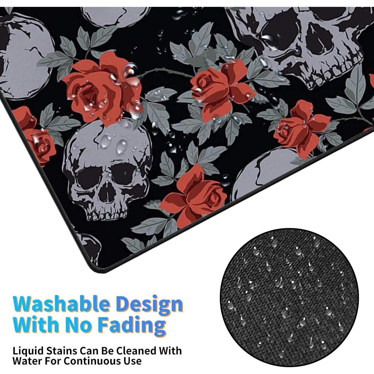 Alfombrilla de Juego Extendida RVHOEZZM 80x30cm Calaveras Vintage