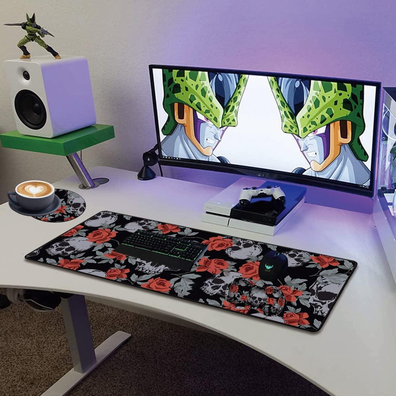 Alfombrilla de Juego Extendida RVHOEZZM 80x30cm Calaveras Vintage