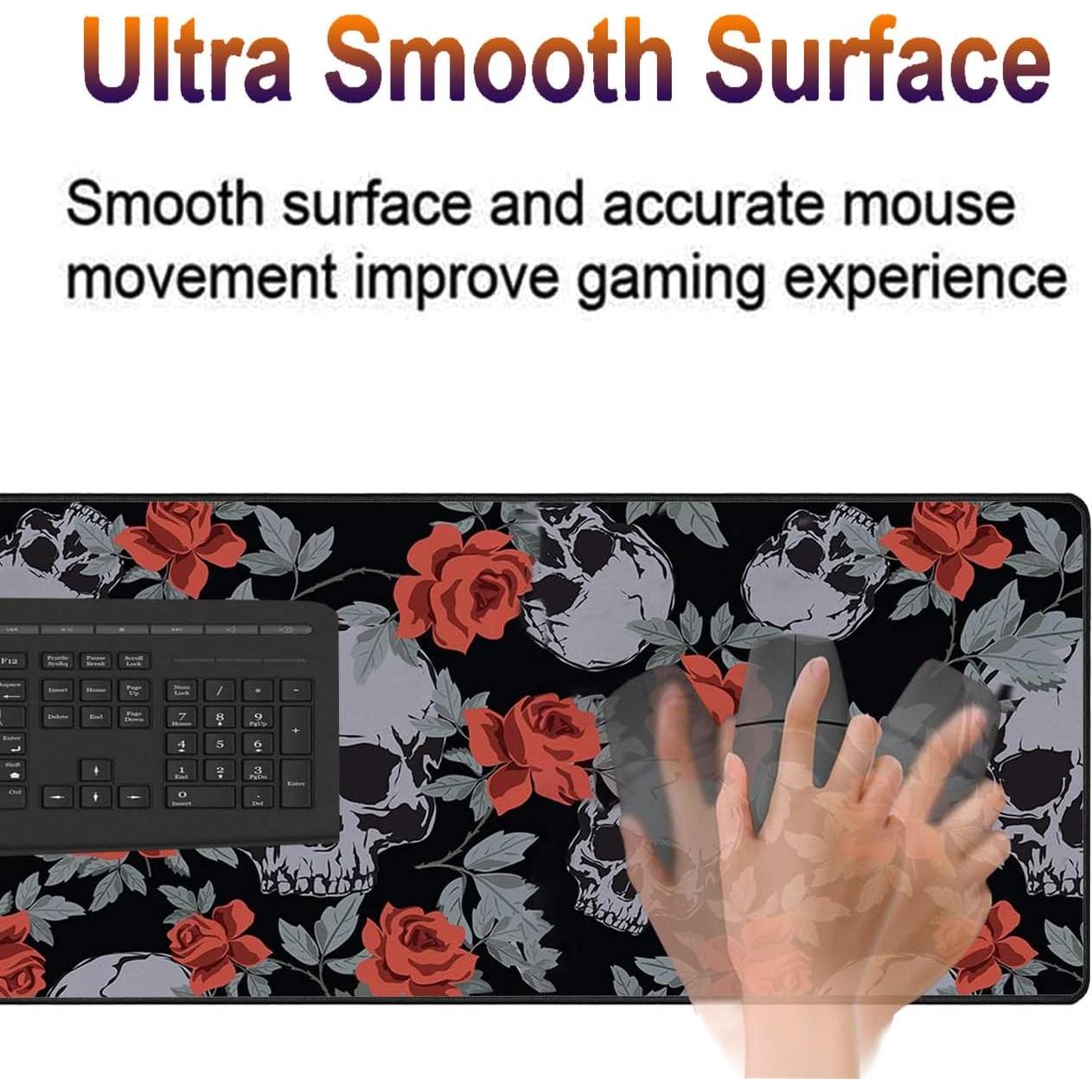 Alfombrilla de Juego Extendida RVHOEZZM 80x30cm Calaveras Vintage