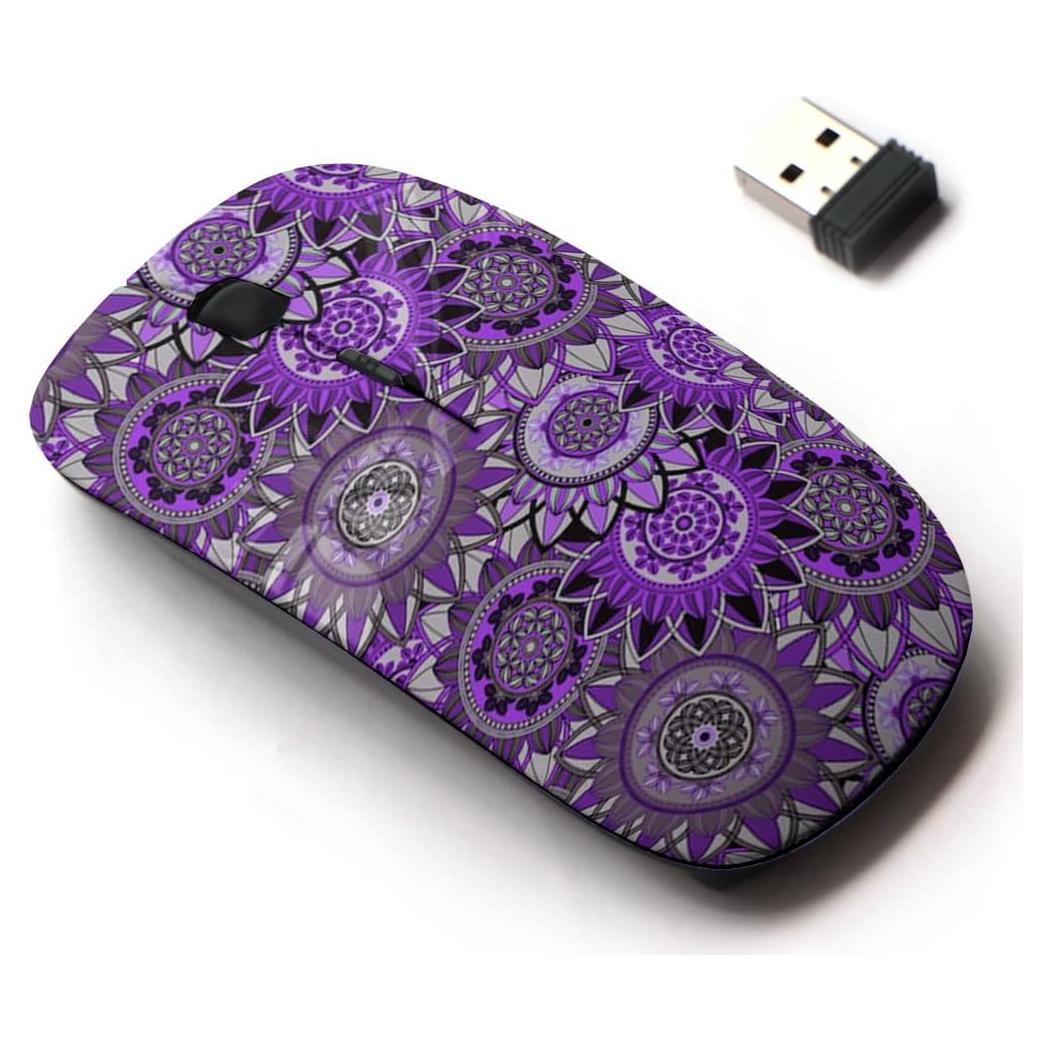 Ratón Inalámbrico 2.4G CJCBROES Mandala Vintage USB