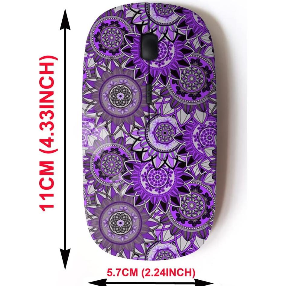 Ratón Inalámbrico 2.4G CJCBROES Mandala Vintage USB