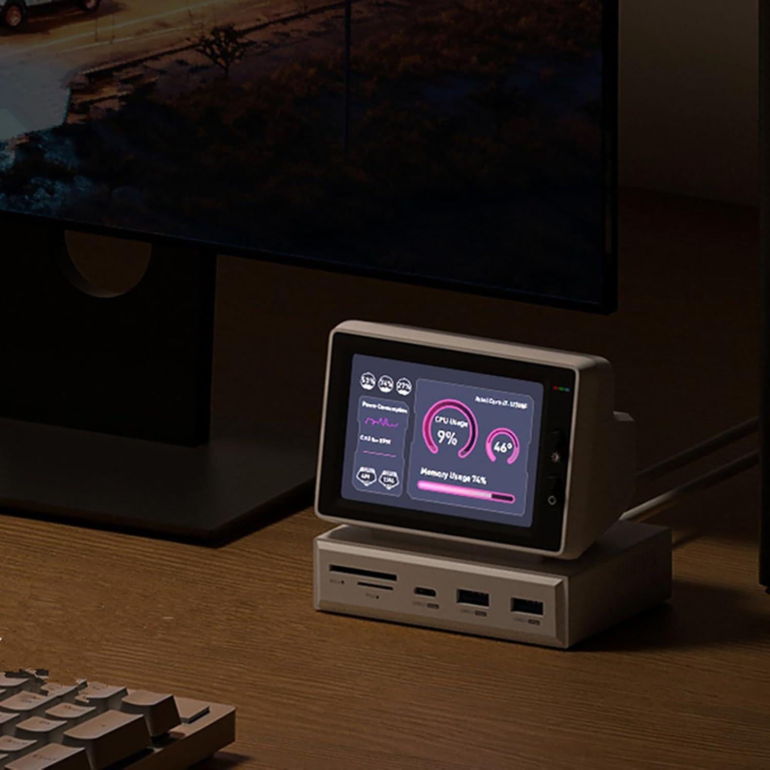 Mini Monitor Portátil NATEFEMIN 3.5" IPS HDMI USB