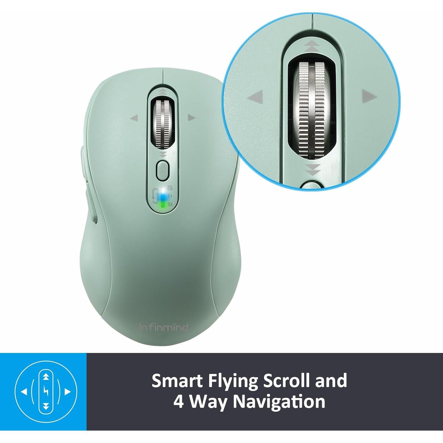 Ratón Inalámbrico Bluetooth INFINMIND Y670 Ergonómico 3200 DPI