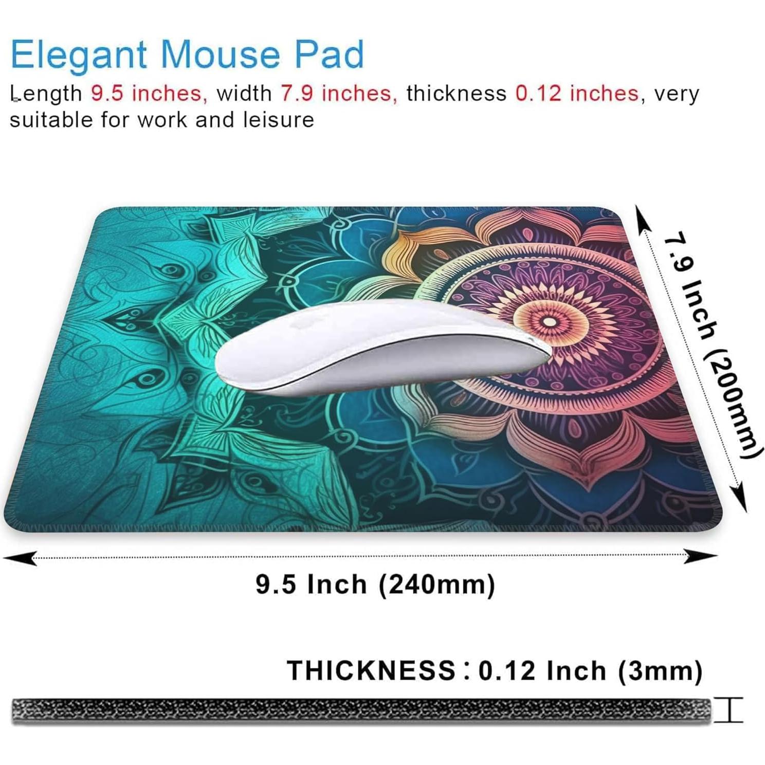 Alfombrilla de Ratón JAJNKHLN Vintage Mandala 240x200mm Antideslizante