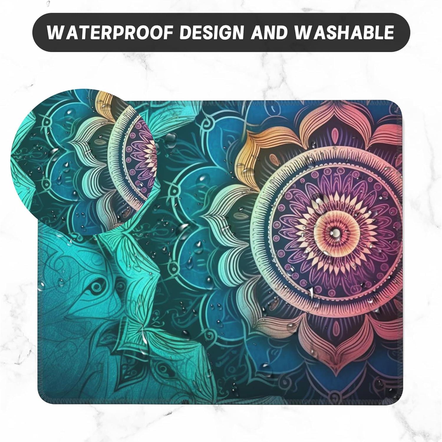 Alfombrilla de Ratón JAJNKHLN Vintage Mandala 240x200mm Antideslizante