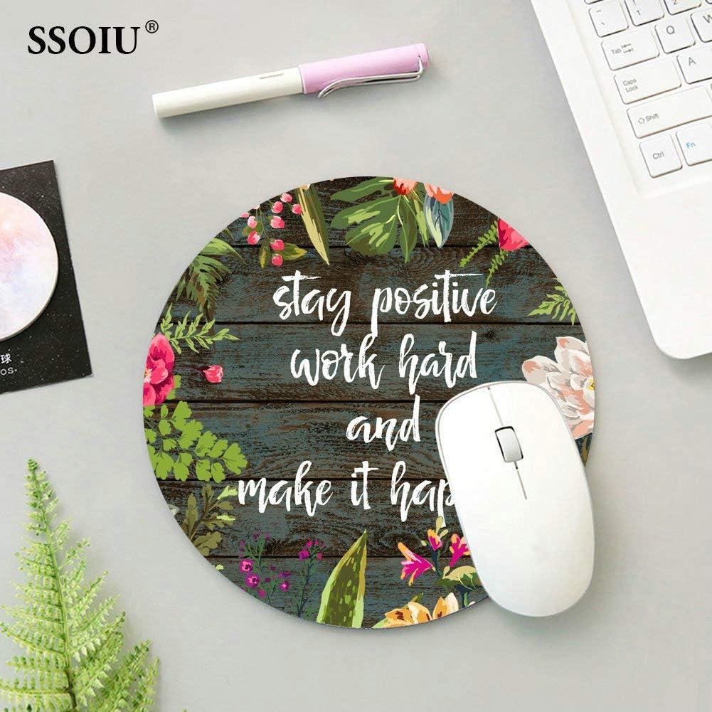 Alfombrilla de Ratón SSOIU 20x20cm Antideslizante Floral