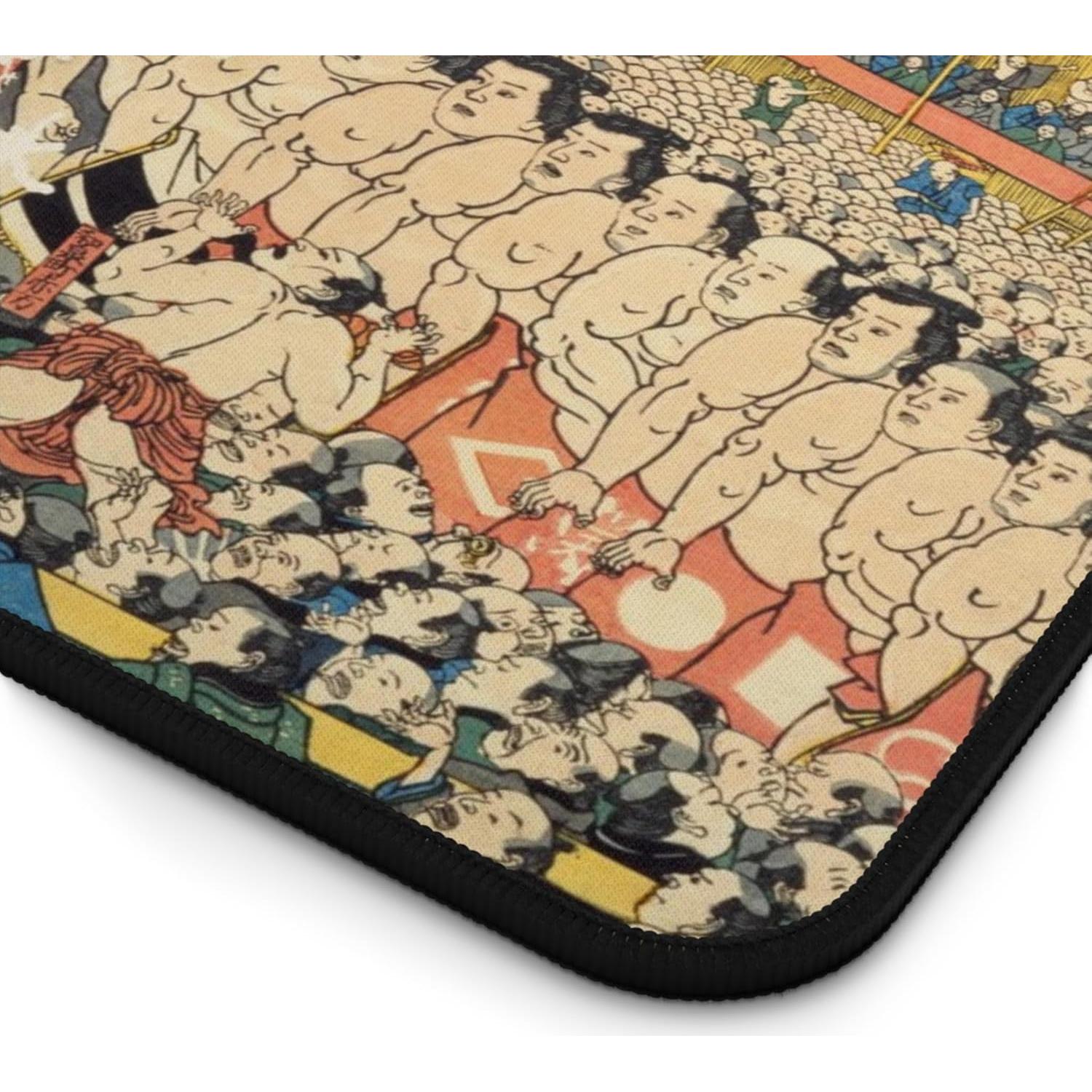 Tapete de Ratón Utagawa Yoshiiku Sumo 30.48x55.88 cm