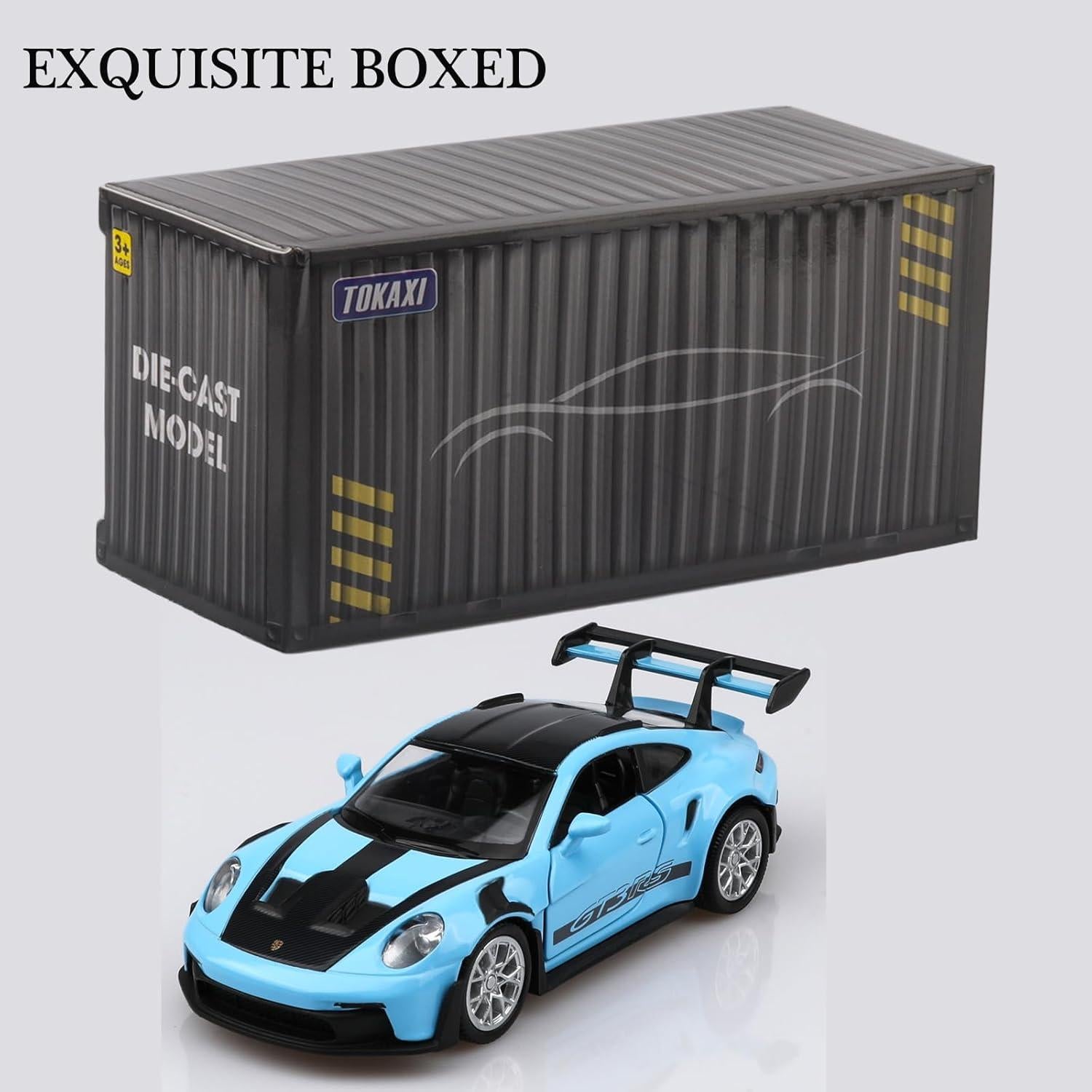 Modelo de coche de fundición Porsche 911 GT3 RS 1:36 retroceso