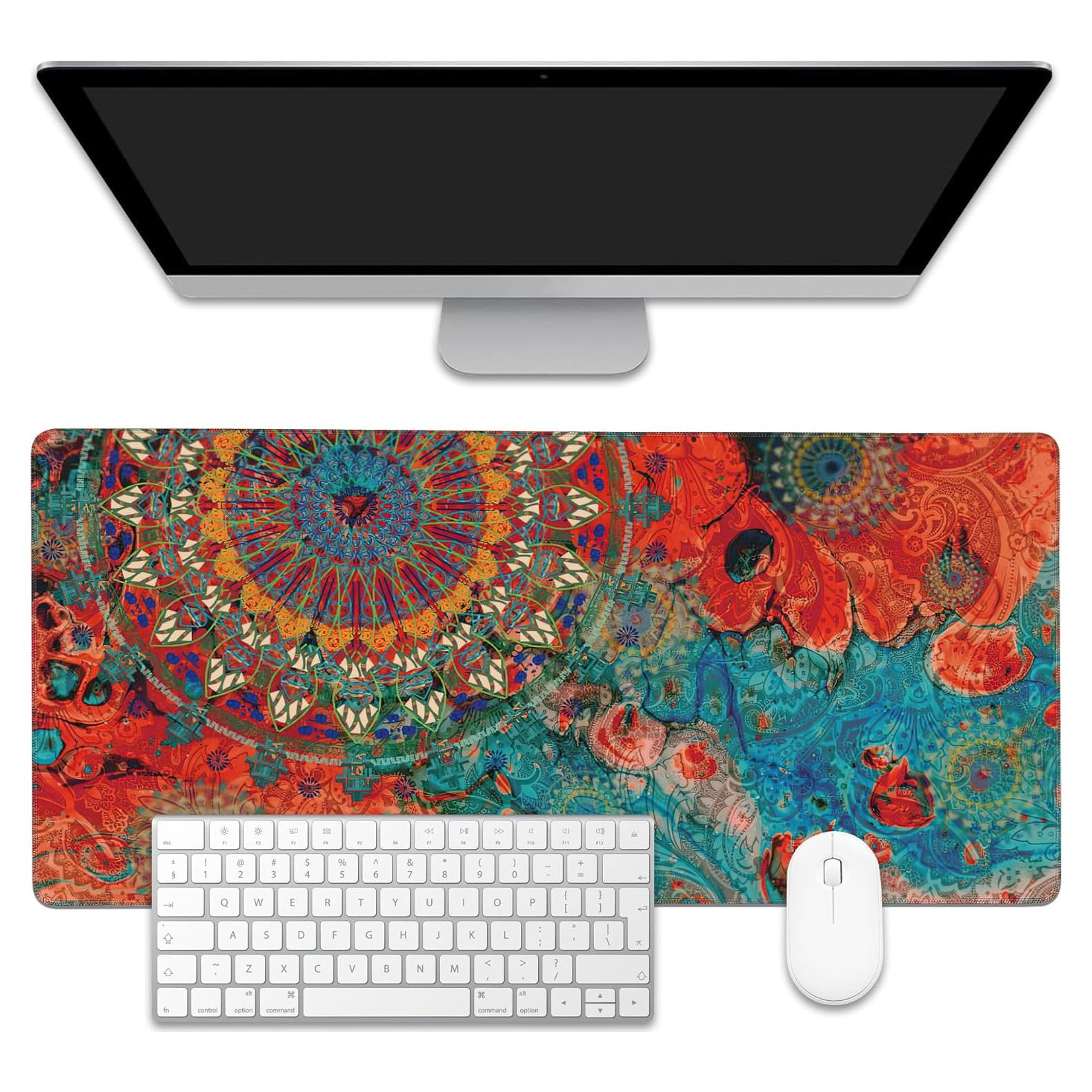 Alfombrilla de Ratón Grande EOBKLAX Mandala Vintage 90x40cm