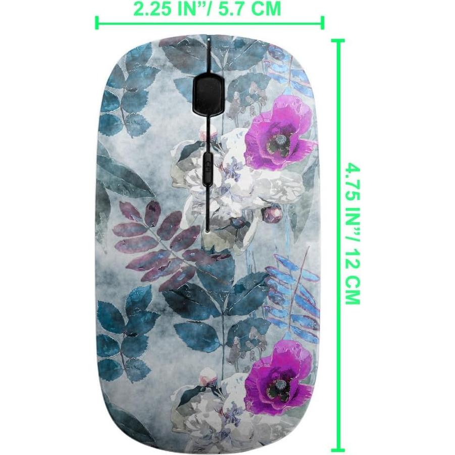 Ratón Inalámbrico Ergonómico Sanacci Floral USB 2.4GHz