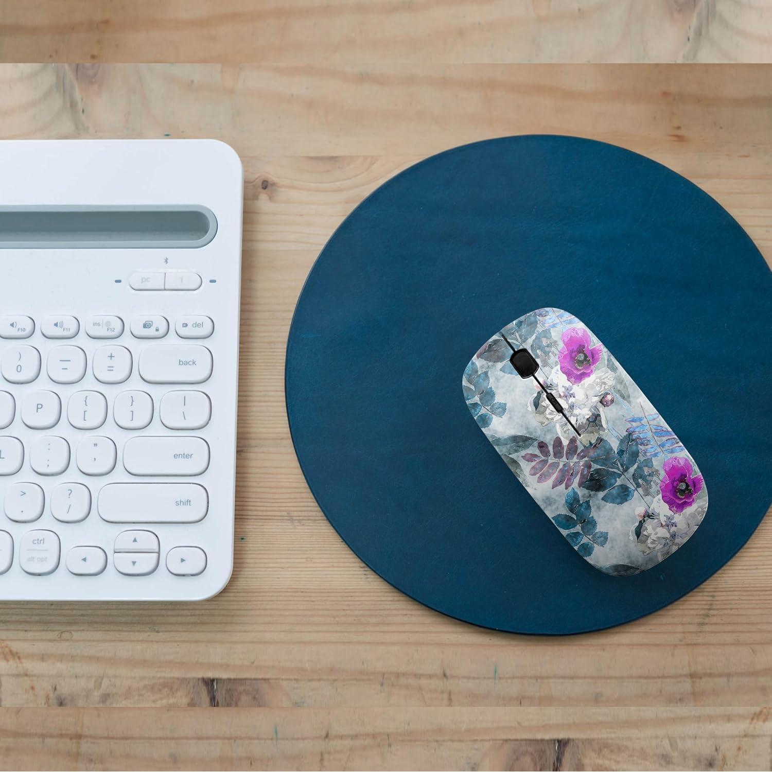 Ratón Inalámbrico Ergonómico Sanacci Floral USB 2.4GHz