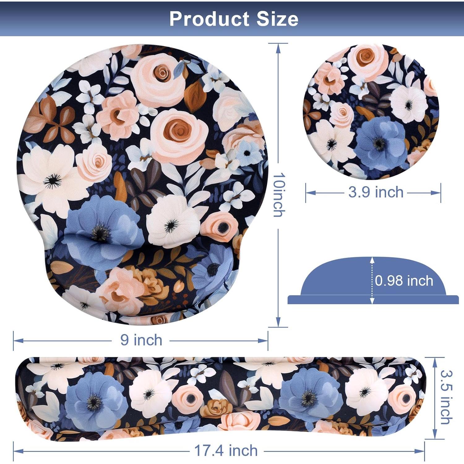 Alfombrilla de Ratón Ergonómica Floral MOLKM001 con Reposamuñecas