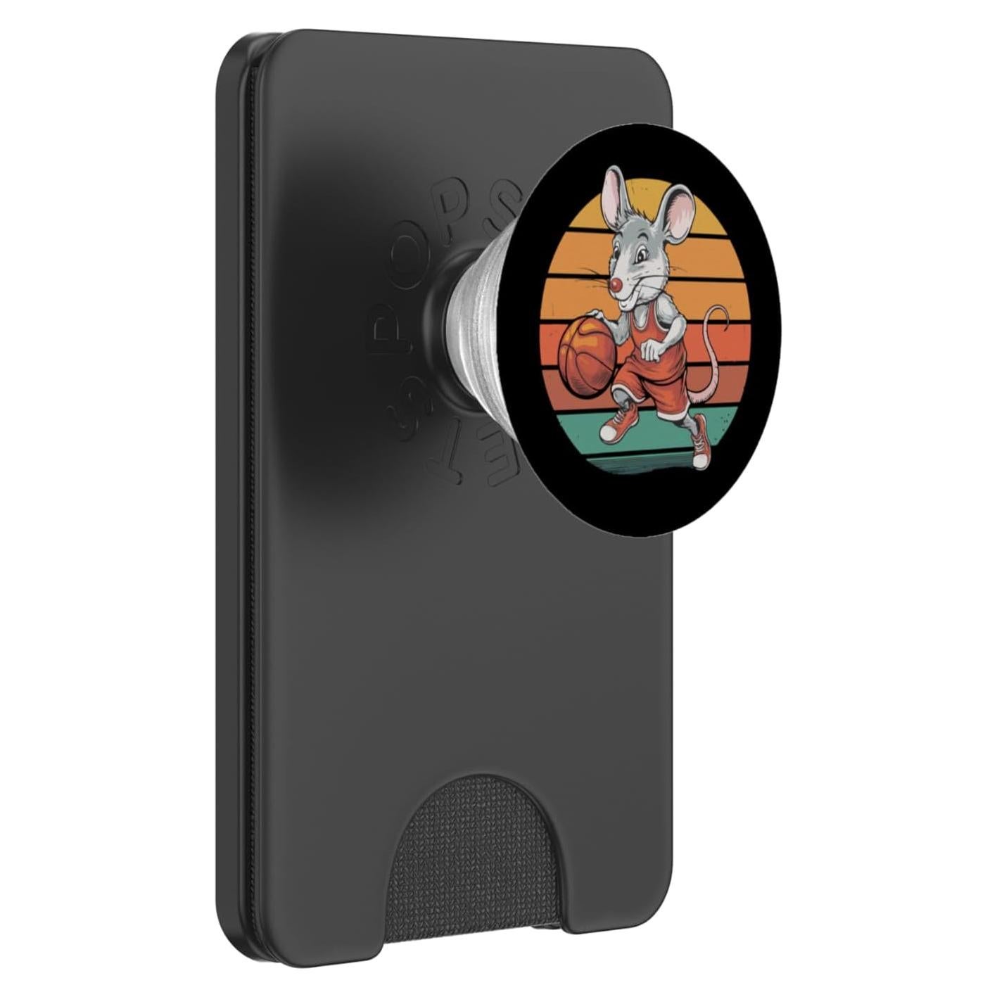 PopWallet Magnético PopSockets Ratón Vintage Baloncesto