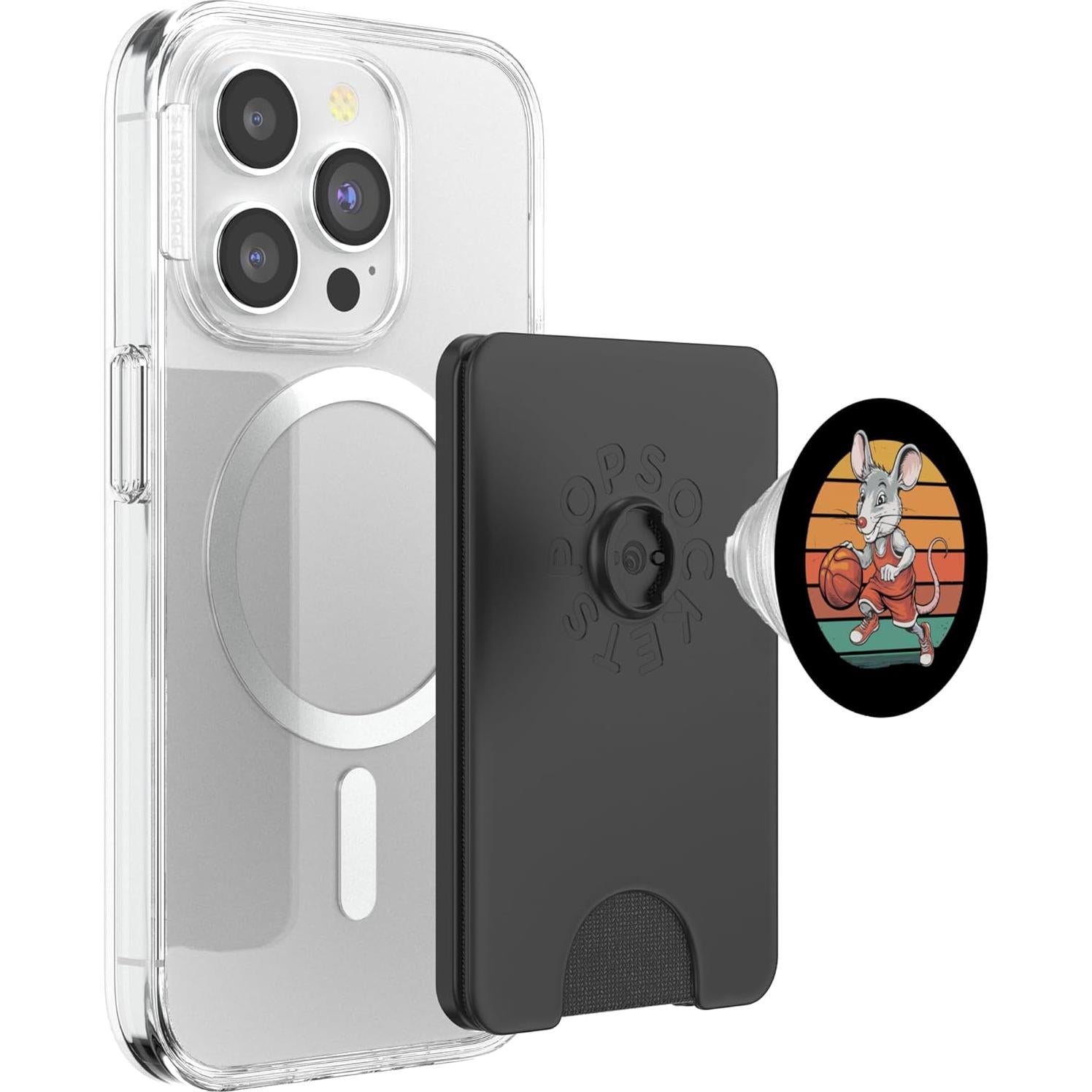 PopWallet Magnético PopSockets Ratón Vintage Baloncesto
