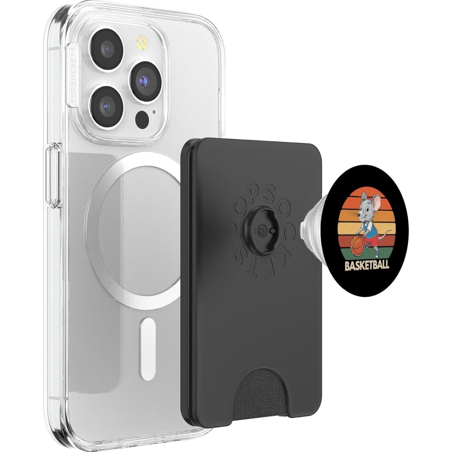 PopWallet Magnético PopSockets Ratón Vintage Baloncesto