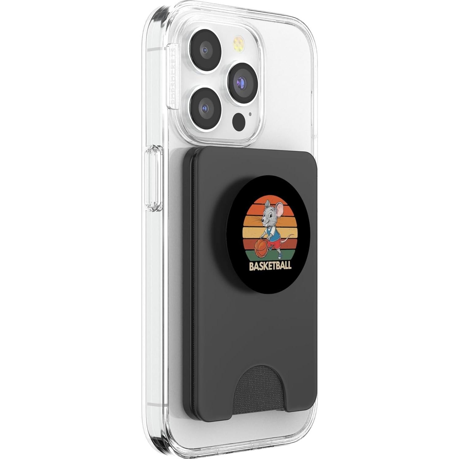 PopWallet Magnético PopSockets Ratón Vintage Baloncesto