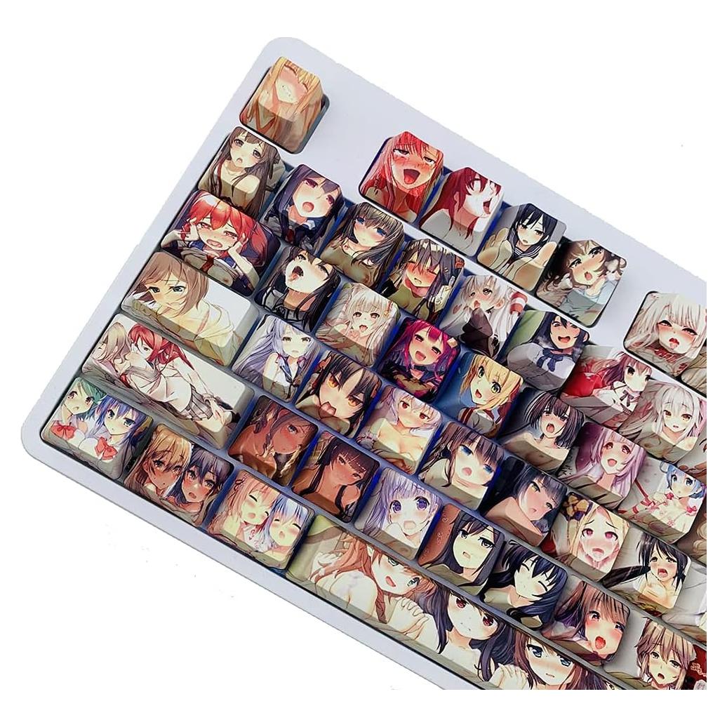 Juego de Teclas PBT 108 Hokeyio Cristalinas para Teclado Mecánico