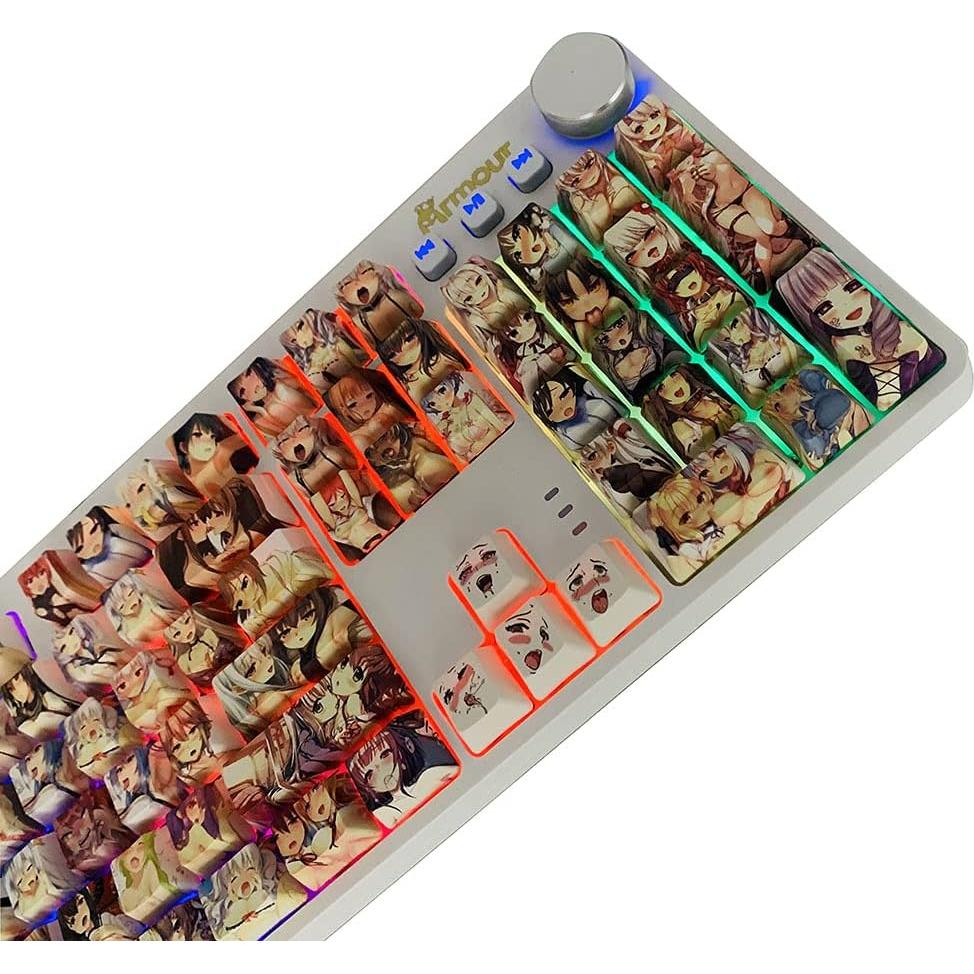 Juego de Teclas PBT 108 Hokeyio Cristalinas para Teclado Mecánico