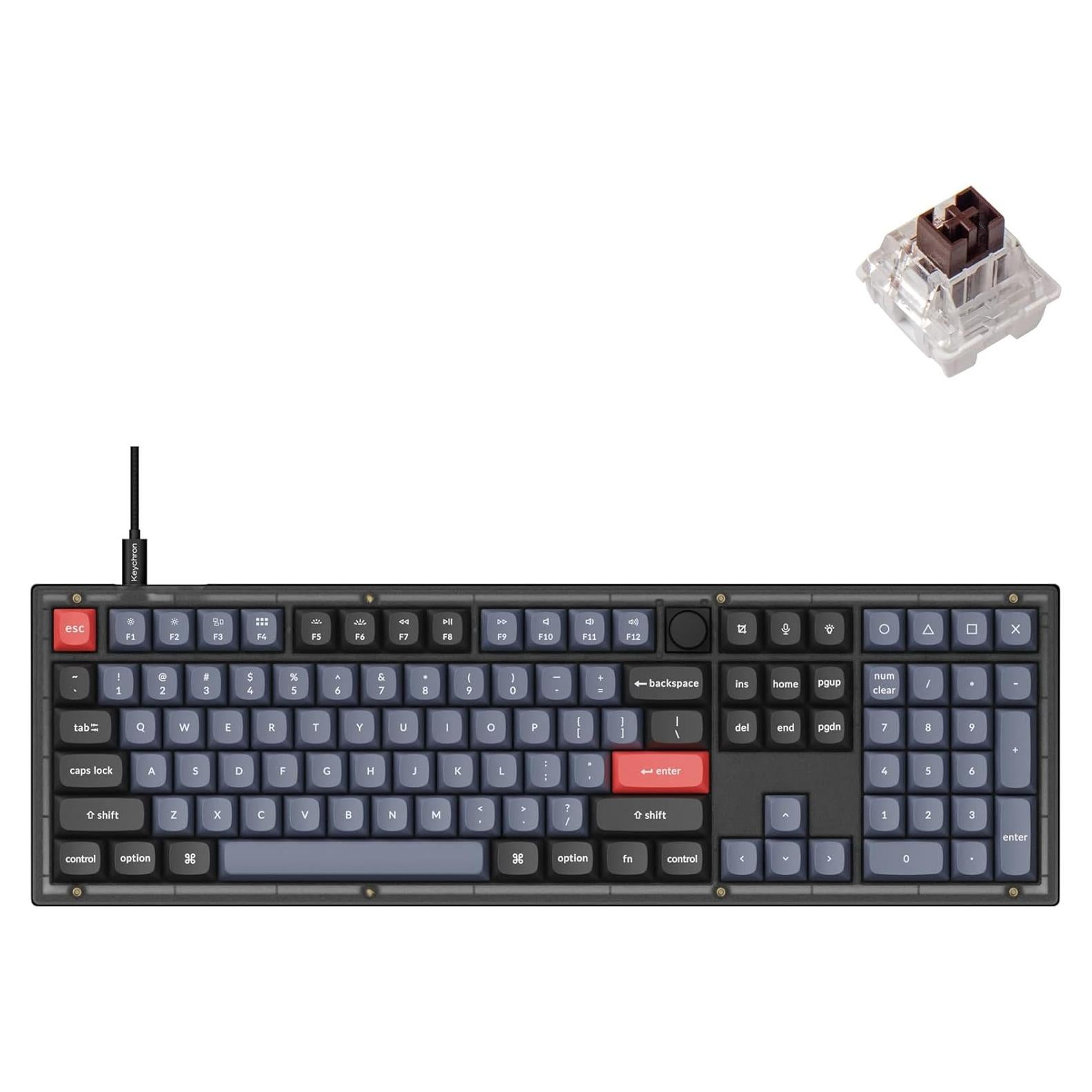 Teclado Mecánico Keychron V6 Personalizable QMK/VIA 108 Teclas