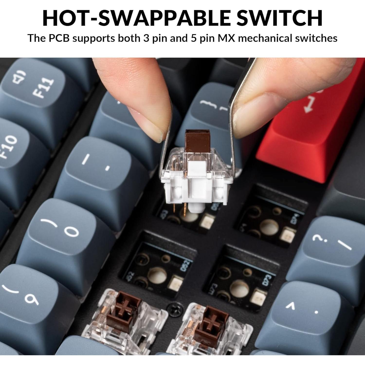 Teclado Mecánico Keychron V6 Personalizable QMK/VIA 108 Teclas